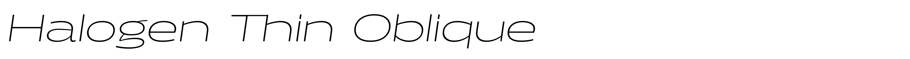 Halogen Thin Oblique